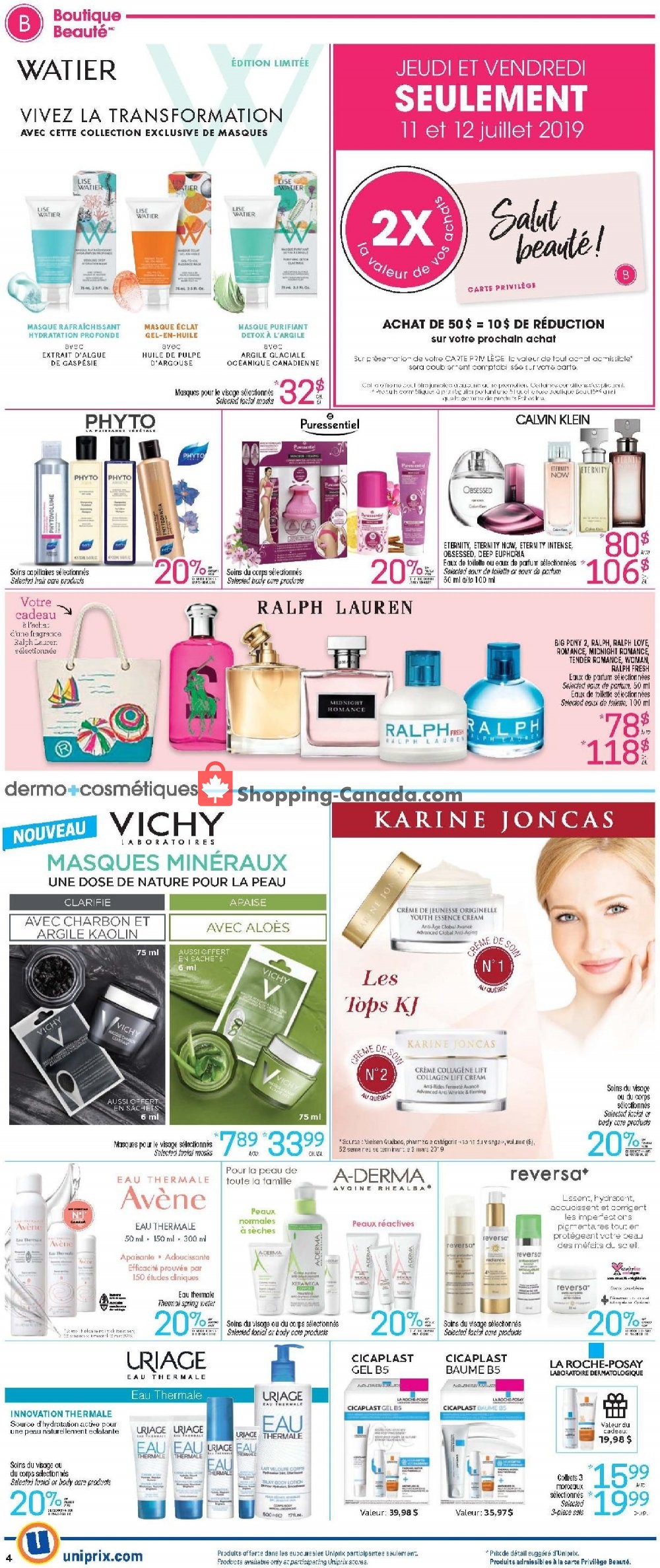Uniprix flyer from Thursday July 11, 2019 to Wednesday July 17, 2019 - page 4