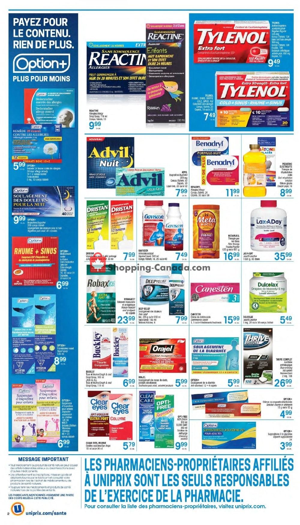 Uniprix flyer from Thursday September 5, 2019 to Wednesday September 11, 2019 - page 2