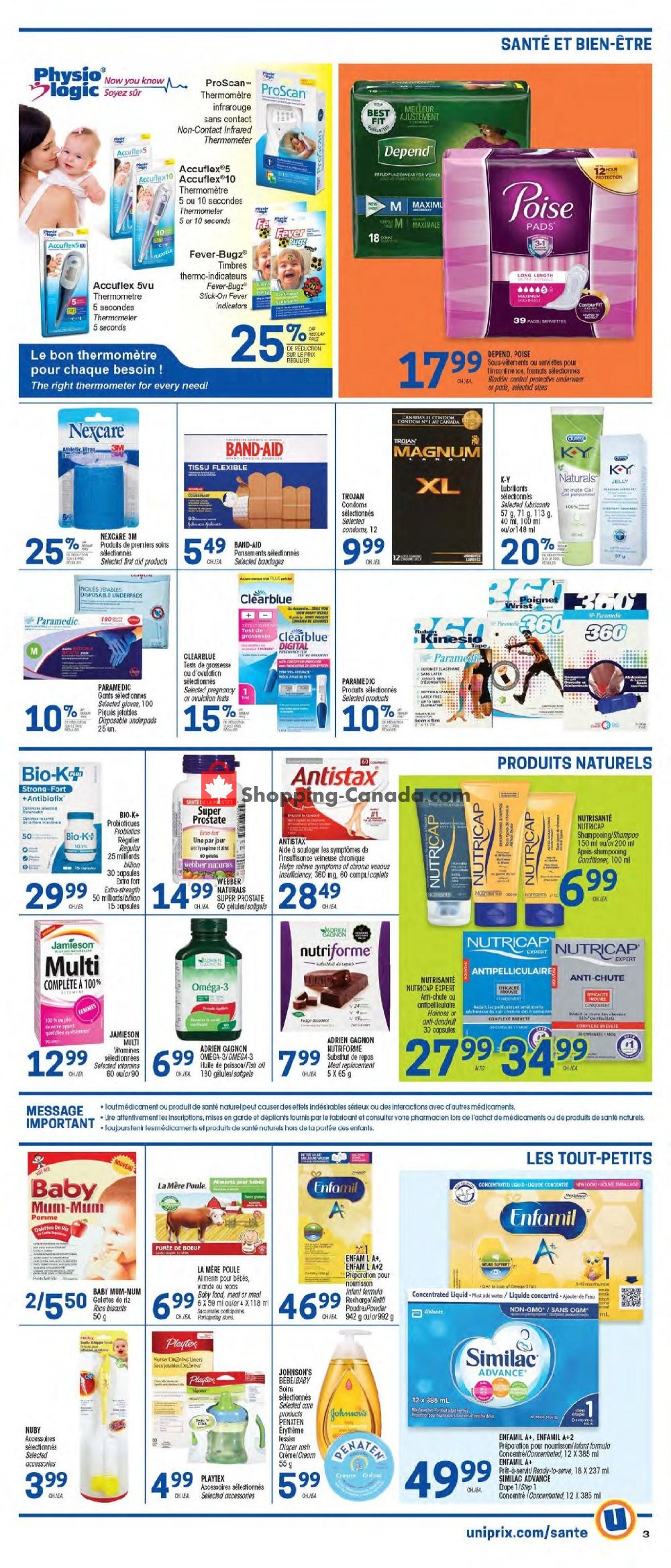 Uniprix flyer from Thursday September 5, 2019 to Wednesday September 11, 2019 - page 3