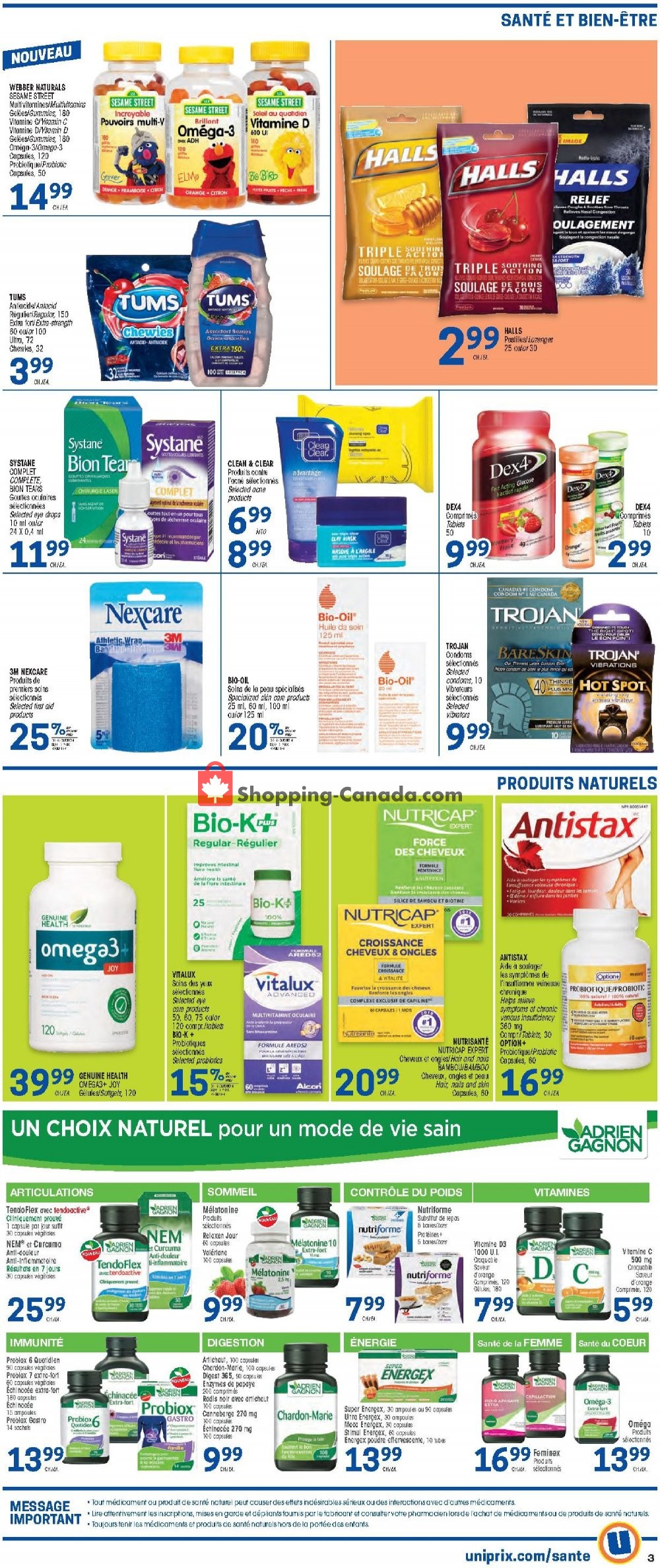 Uniprix Canada, flyer (Special Offer) April 16 April 22, 2020
