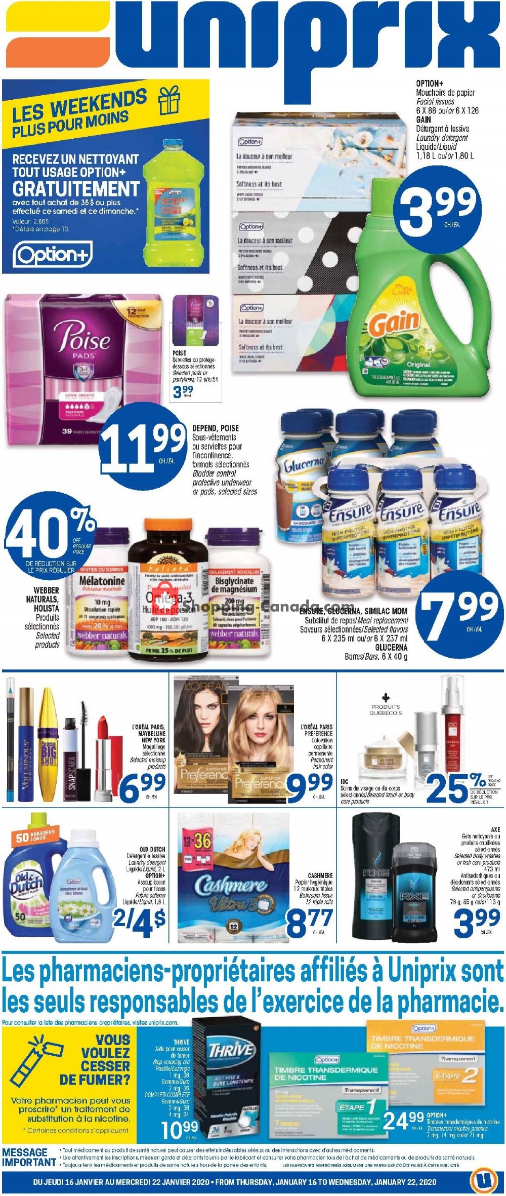 Uniprix flyer from Thursday January 16, 2020 to Wednesday January 22, 2020 - page 3