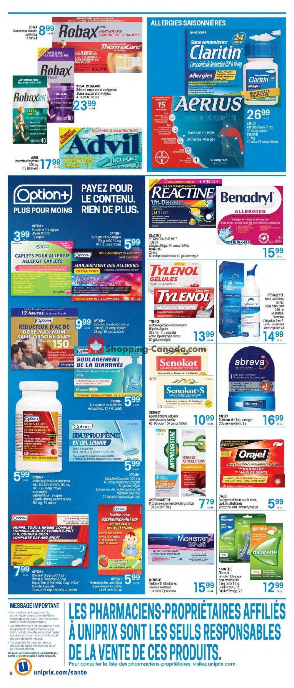 Uniprix flyer from Thursday May 16, 2019 to Wednesday May 22, 2019 - page 2