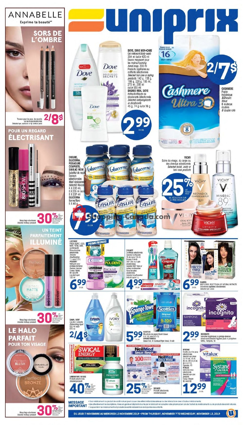 Uniprix flyer from Thursday November 7, 2019 to Wednesday November 13, 2019 - page 1