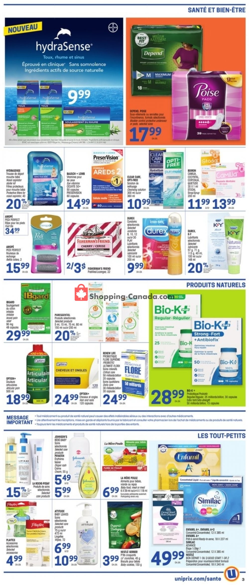 Uniprix flyer from Thursday October 10, 2019 to Wednesday October 16, 2019 - page 3