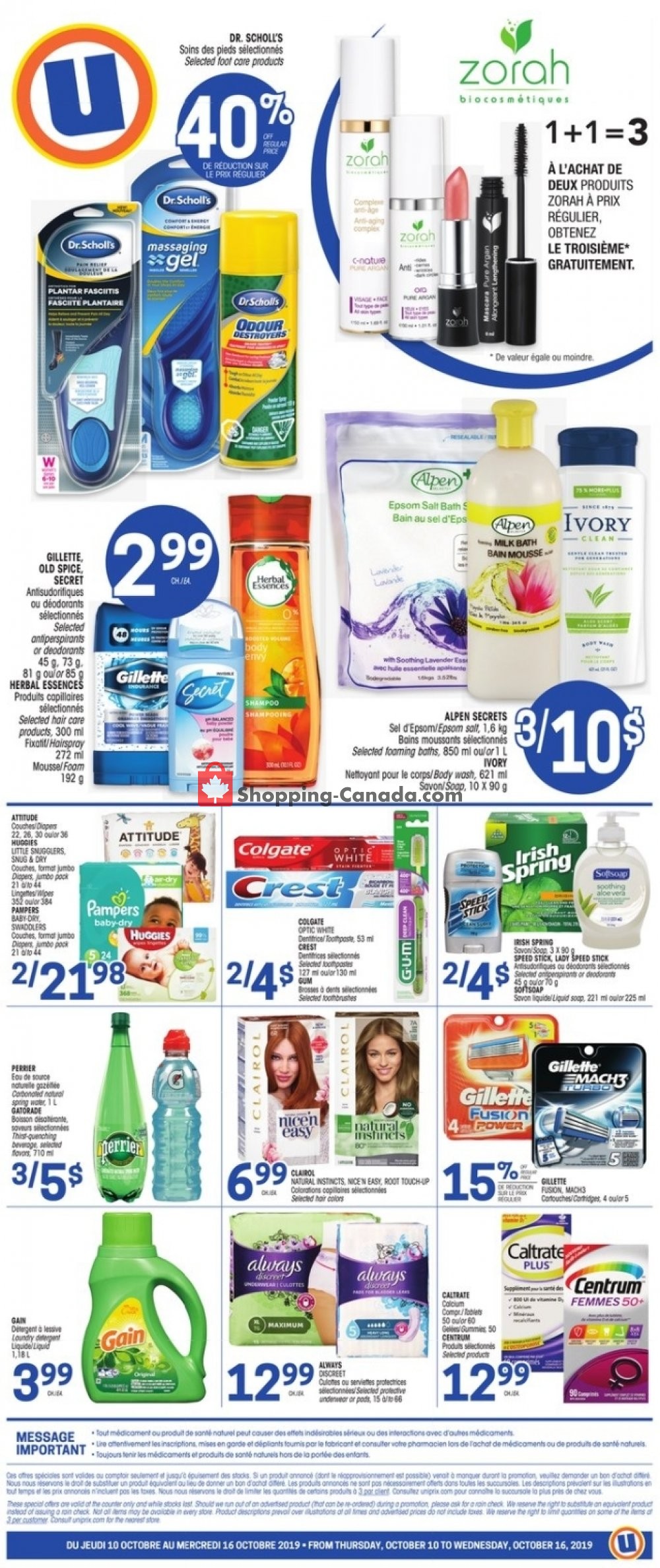 Uniprix flyer from Thursday October 10, 2019 to Wednesday October 16, 2019 - page 8