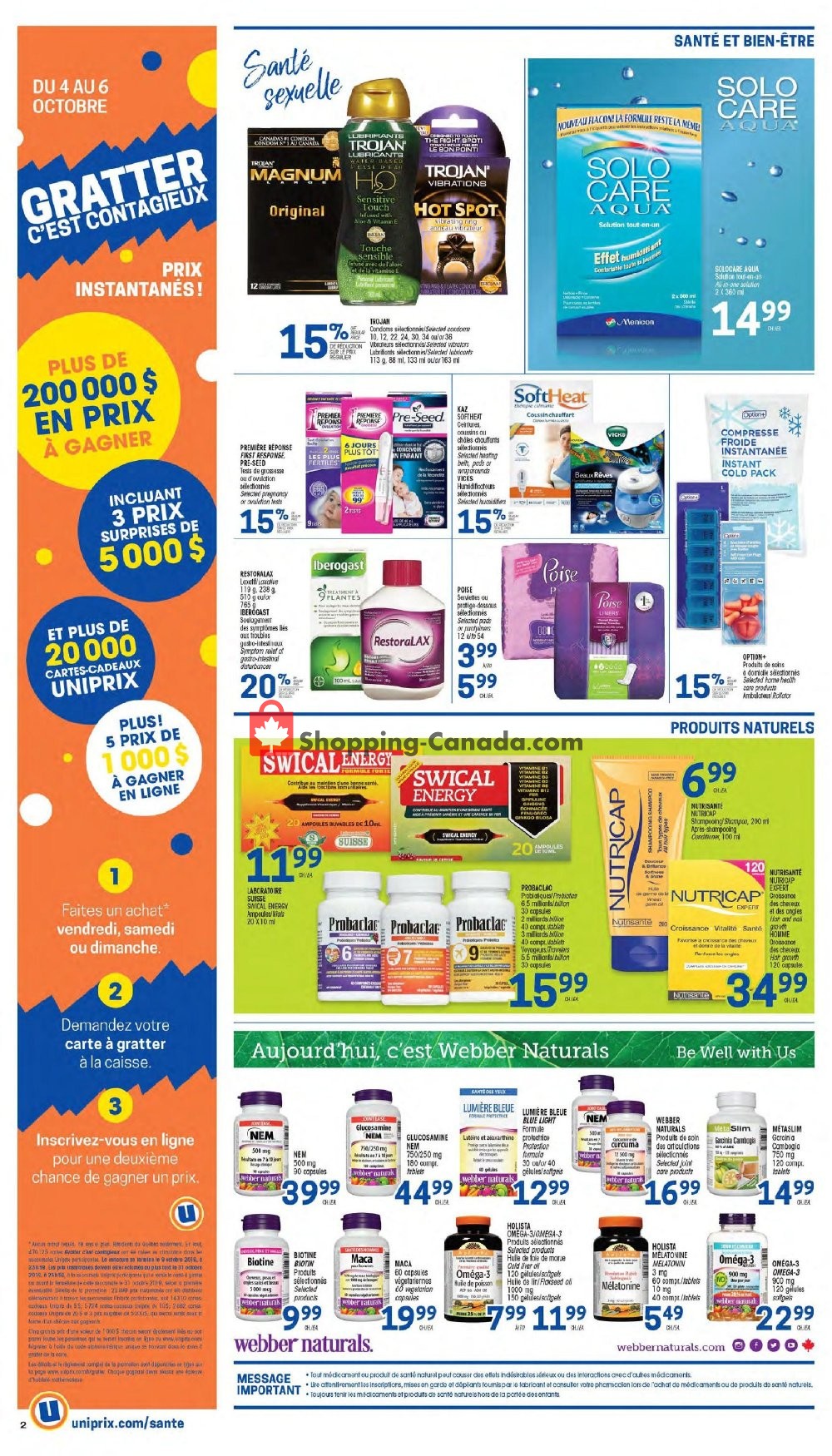 Uniprix flyer from Thursday October 3, 2019 to Wednesday October 9, 2019 - page 2