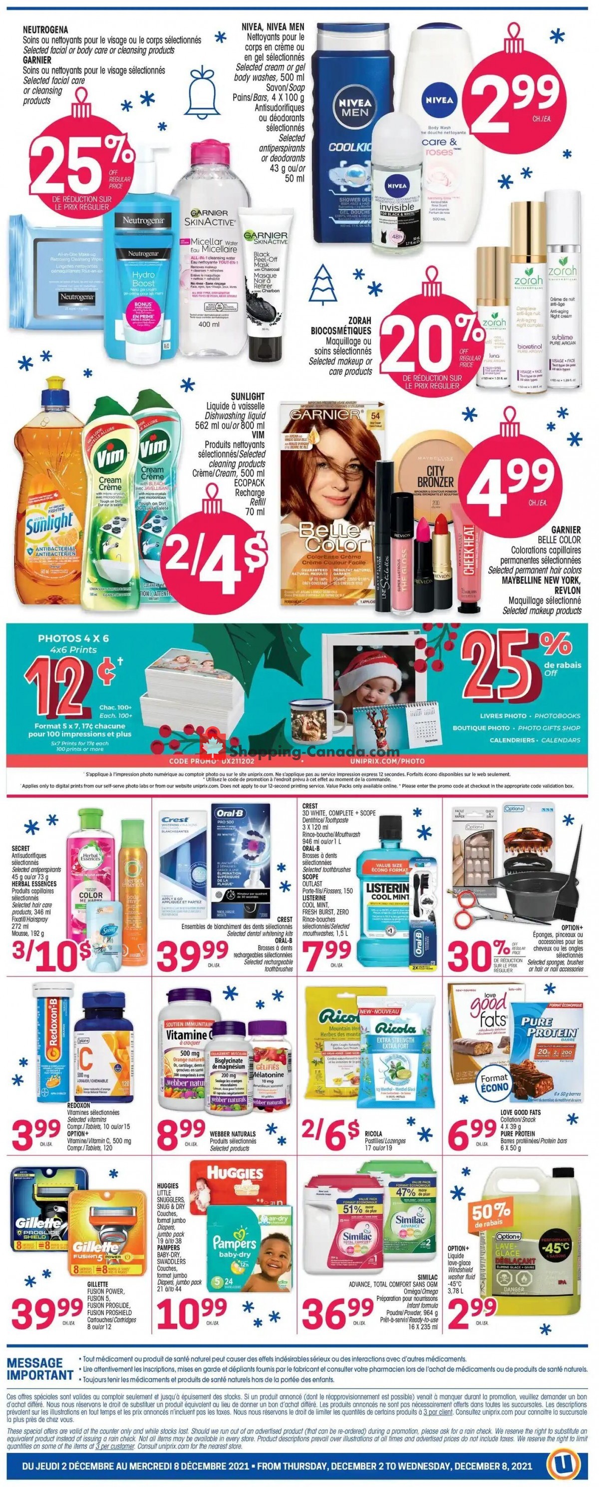Uniprix flyer from Thursday December 2, 2021 to Wednesday December 8, 2021 - page 2