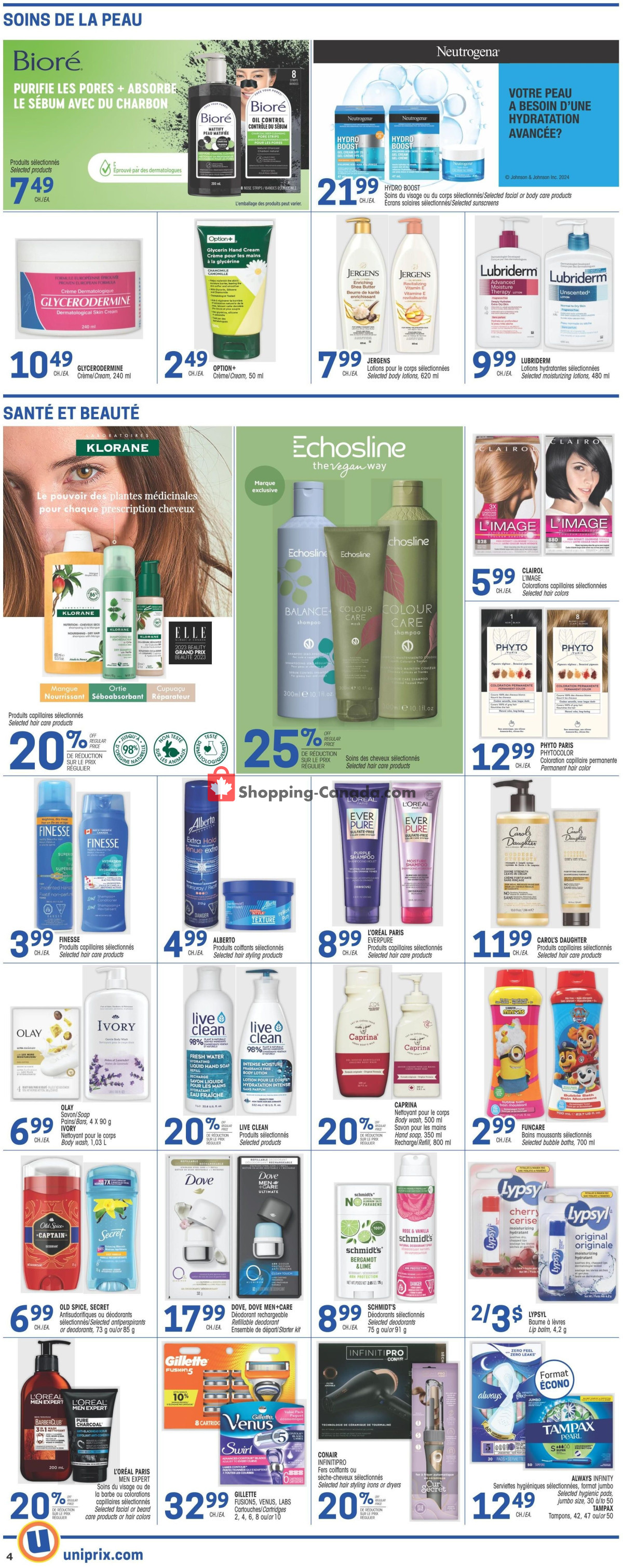 Uniprix flyer from Thursday February 22, 2024 to Wednesday February 28, 2024 - page 4