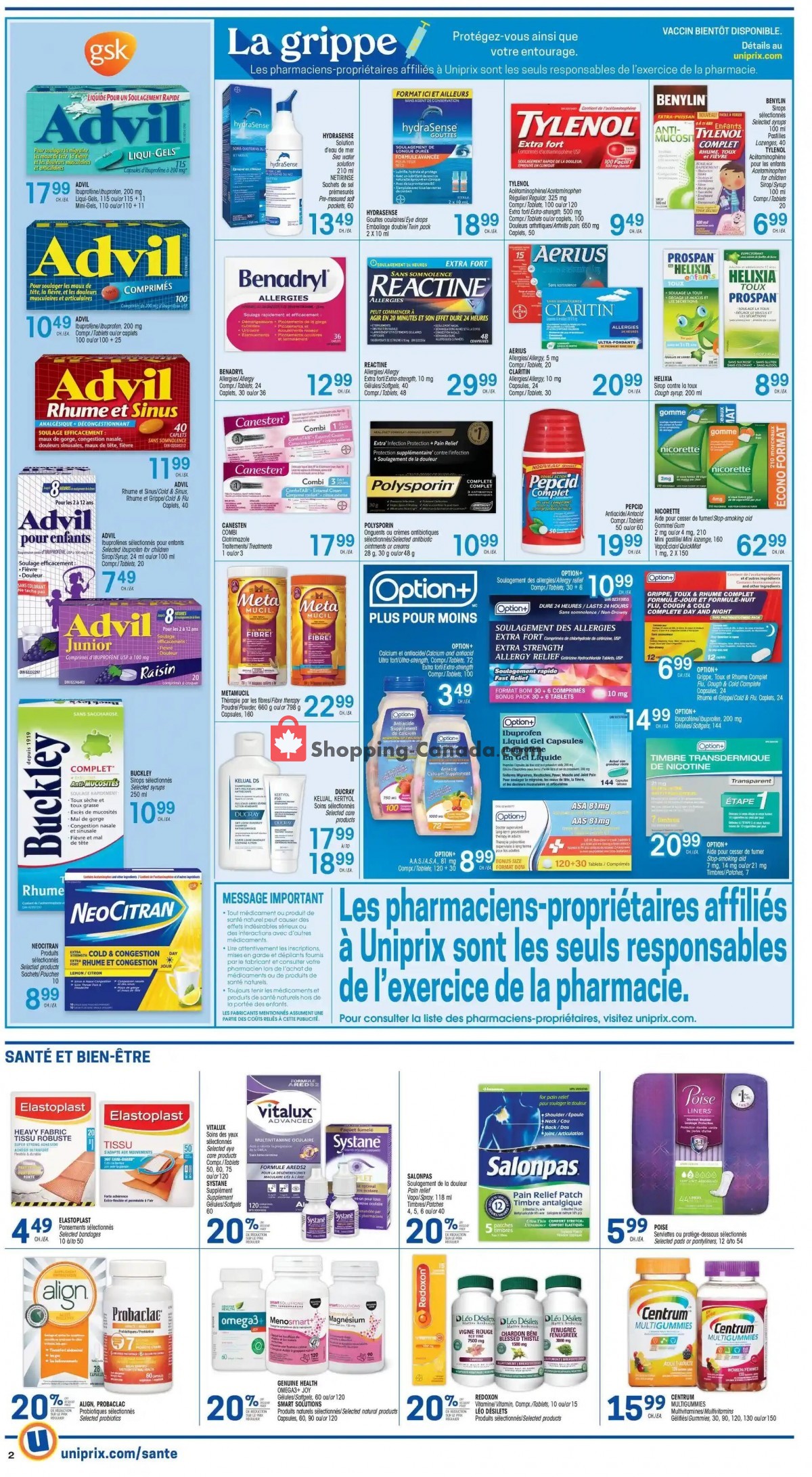 Uniprix flyer from Thursday October 7, 2021 to Wednesday October 13, 2021 - page 4