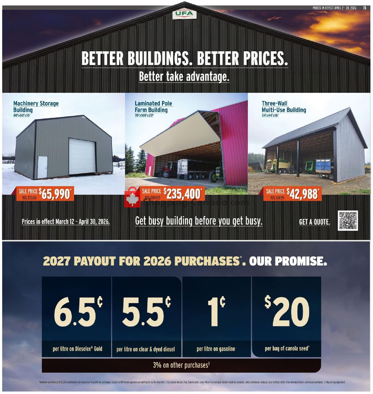 United Farmers Of Alberta flyer from Thursday April 2, 2026 to Monday April 20, 2026 - page 26