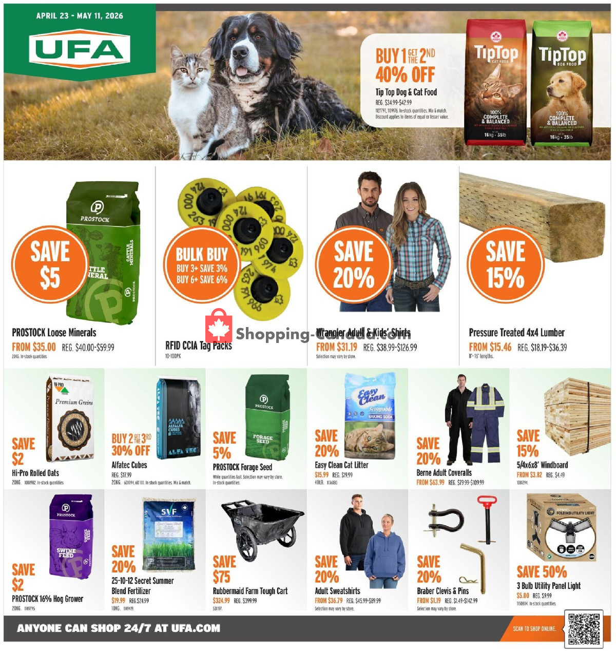 United Farmers Of Alberta flyer from Thursday April 23, 2026 to Monday May 11, 2026 - page 1