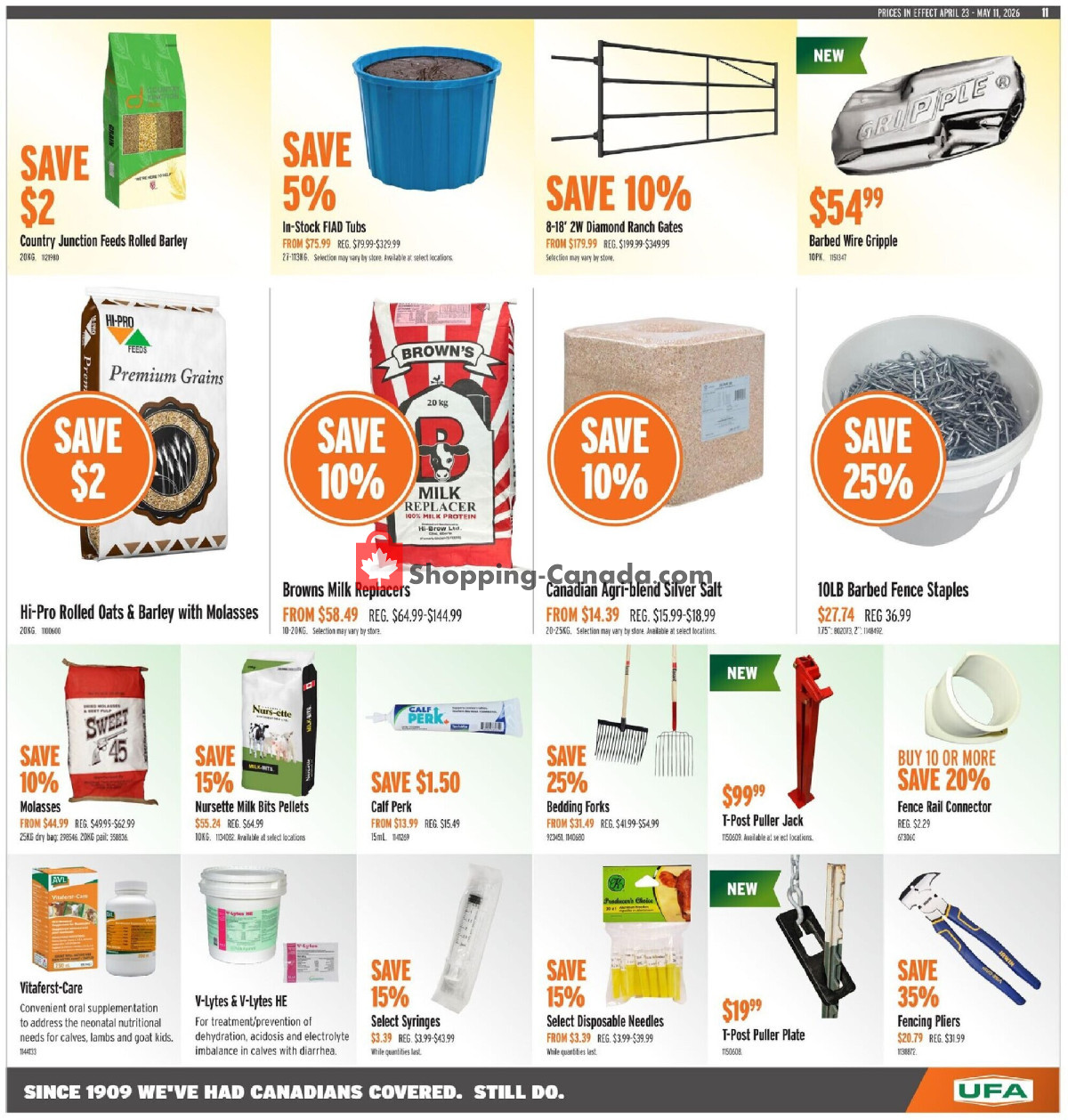 United Farmers Of Alberta flyer from Thursday April 23, 2026 to Monday May 11, 2026 - page 20