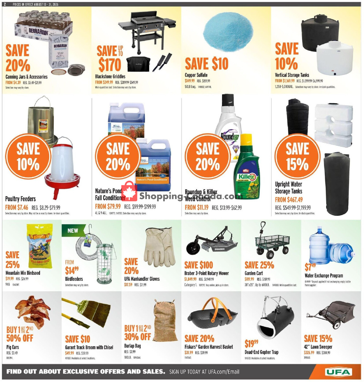 United Farmers Of Alberta flyer from Thursday August 13, 2026 to Monday August 31, 2026 - page 6