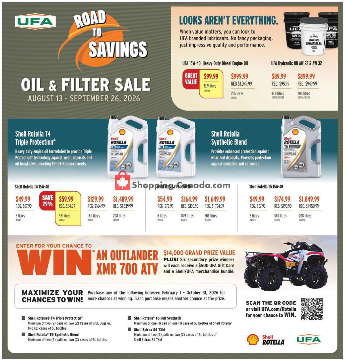 United Farmers Of Alberta flyer from Thursday August 13, 2026 to Saturday September 26, 2026 - page 1