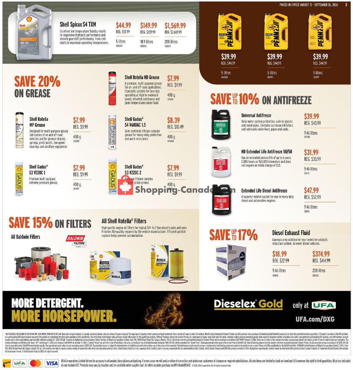 United Farmers Of Alberta flyer from Thursday August 13, 2026 to Saturday September 26, 2026 - page 2