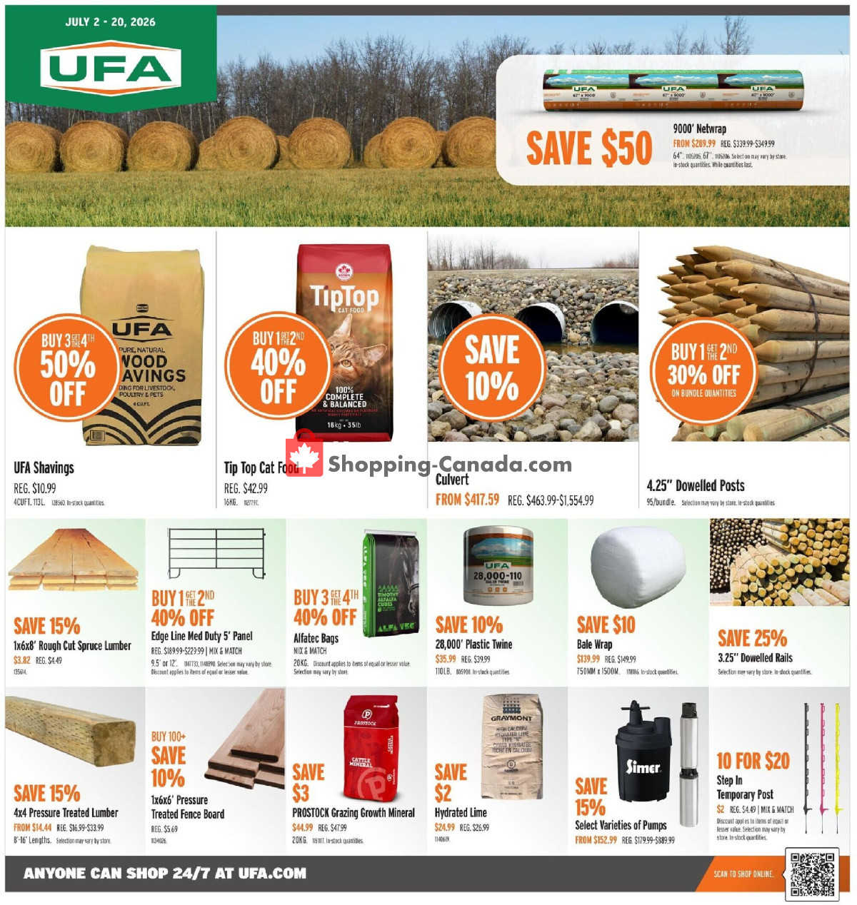 United Farmers Of Alberta flyer from Thursday July 2, 2026 to Monday July 20, 2026 - page 1