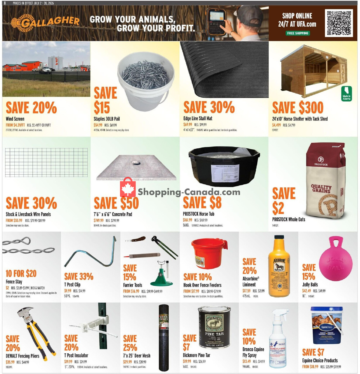 United Farmers Of Alberta flyer from Thursday July 2, 2026 to Monday July 20, 2026 - page 14