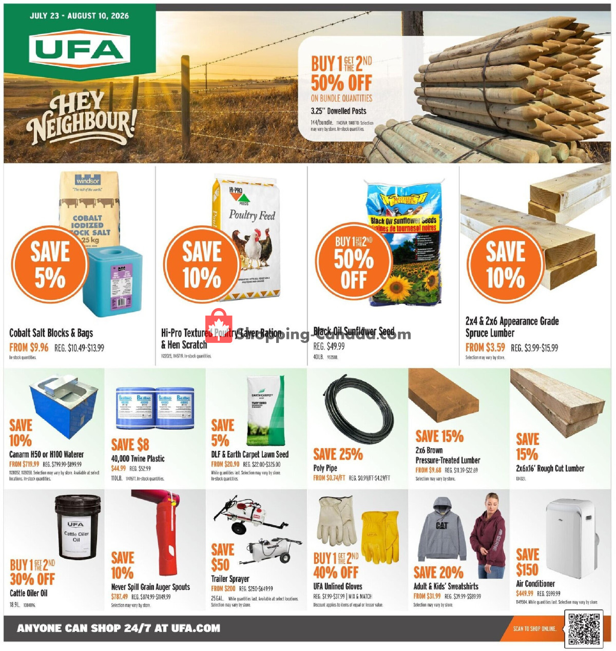 United Farmers Of Alberta flyer from Thursday July 23, 2026 to Monday August 10, 2026 - page 1