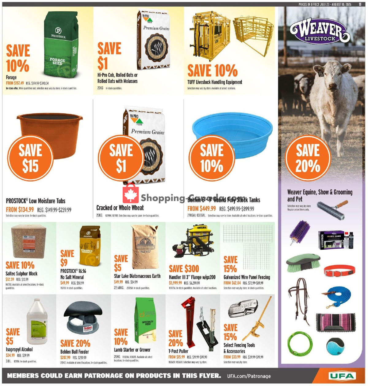 United Farmers Of Alberta flyer from Thursday July 23, 2026 to Monday August 10, 2026 - page 16