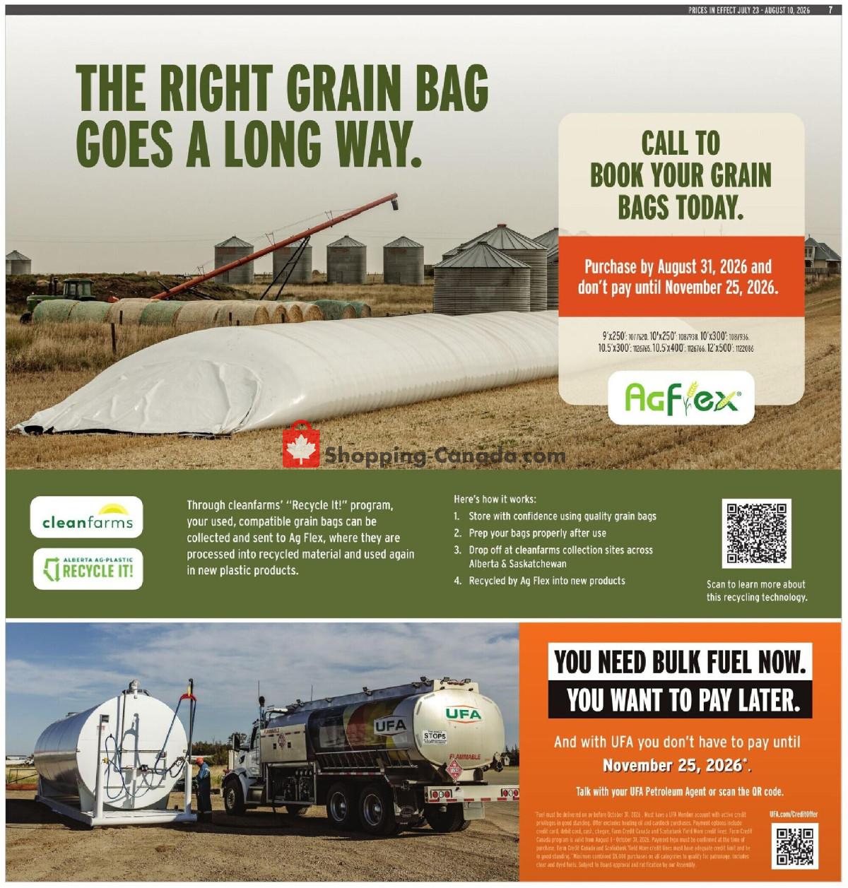 United Farmers Of Alberta flyer from Thursday July 23, 2026 to Monday August 10, 2026 - page 18