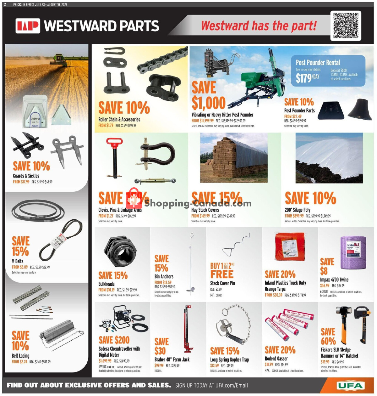 United Farmers Of Alberta flyer from Thursday July 23, 2026 to Monday August 10, 2026 - page 9