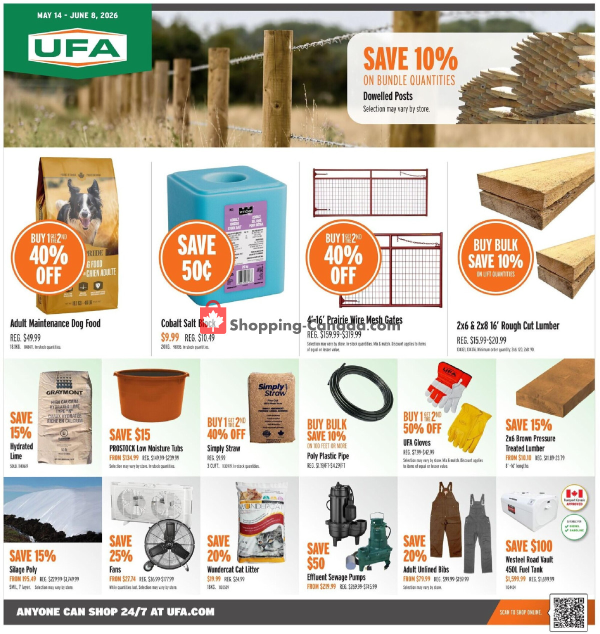 United Farmers Of Alberta flyer from Thursday May 14, 2026 to Monday June 8, 2026 - page 1