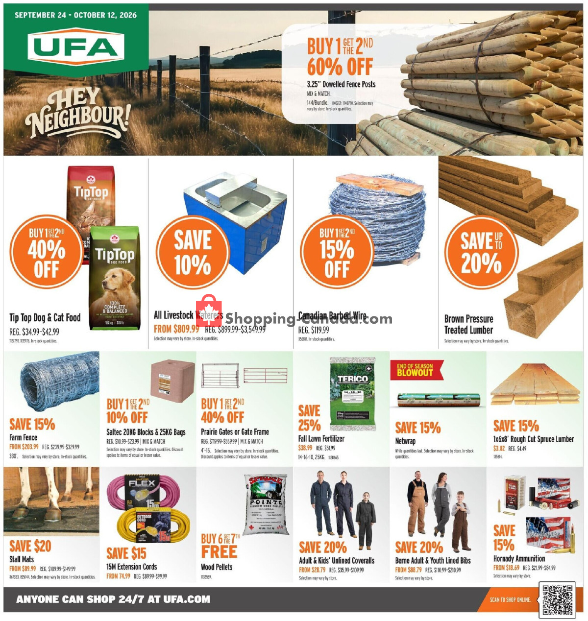 United Farmers Of Alberta flyer from Thursday September 24, 2026 to Monday October 12, 2026 - page 1