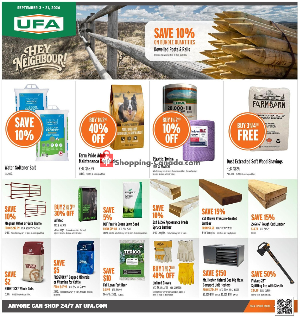 United Farmers Of Alberta flyer from Thursday September 3, 2026 to Monday September 21, 2026 - page 1