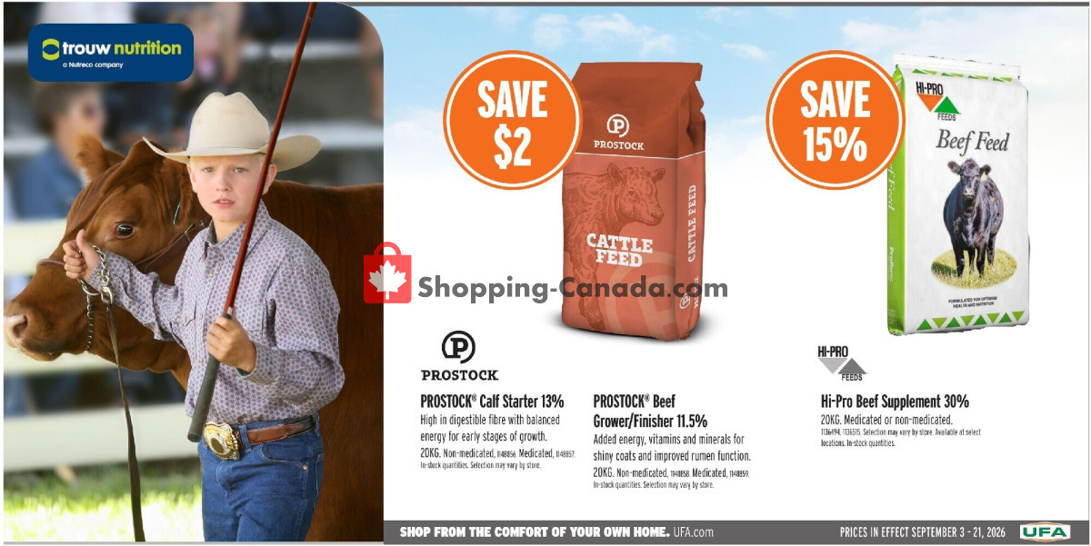 United Farmers Of Alberta flyer from Thursday September 3, 2026 to Monday September 21, 2026 - page 3