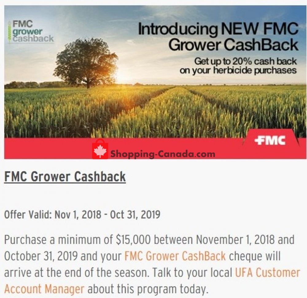 United Farmers Of Alberta flyer from Thursday November 1, 2018 to Thursday October 31, 2019 - page 1