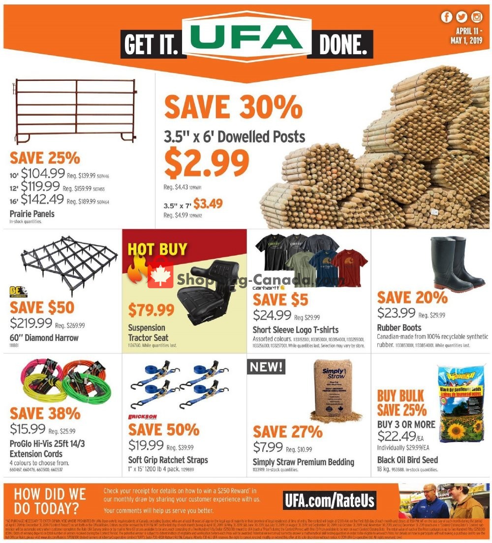 United Farmers Of Alberta flyer from Thursday April 11, 2019 to Wednesday May 1, 2019 - page 1