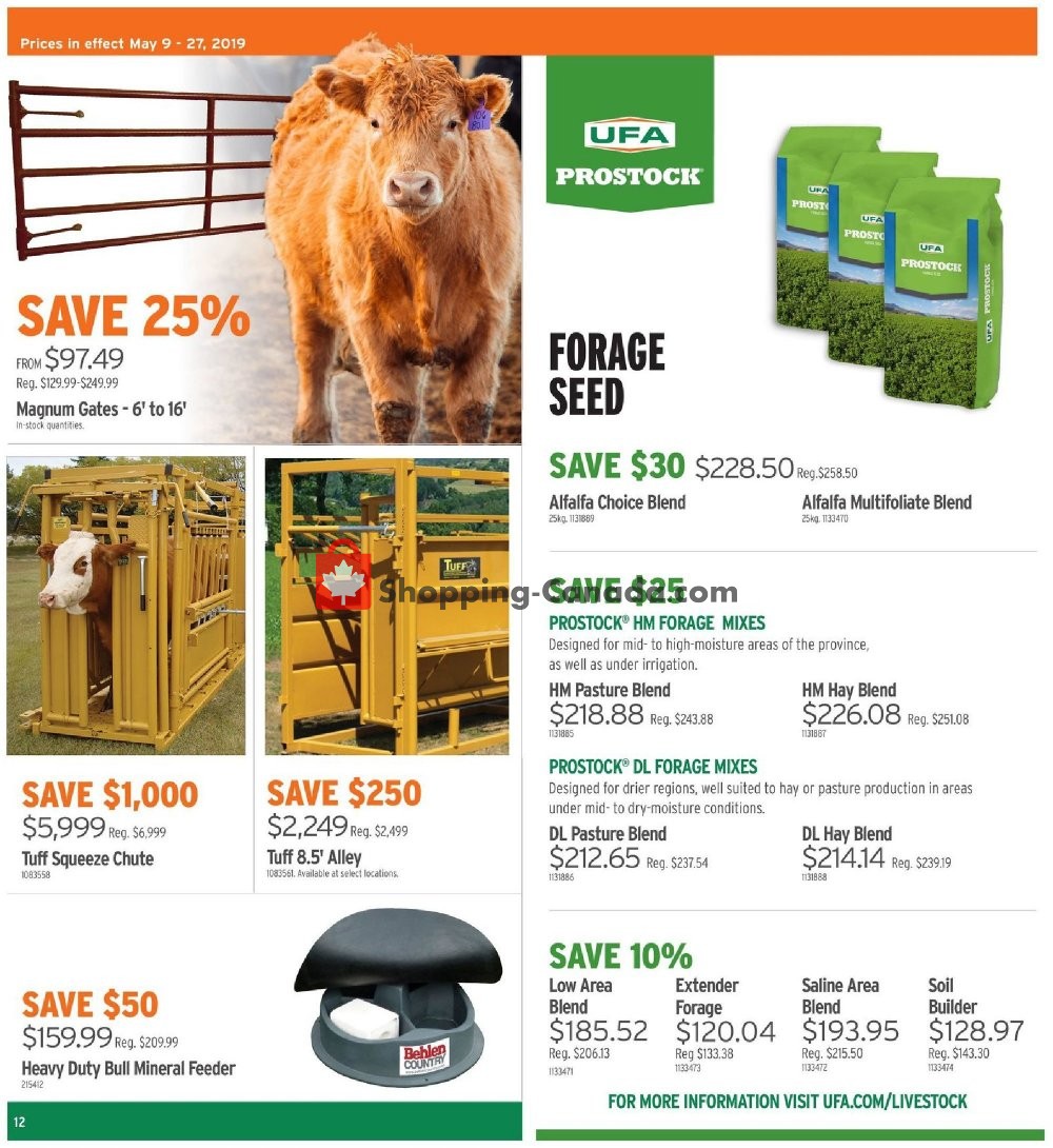 United Farmers Of Alberta flyer from Thursday May 9, 2019 to Monday May 27, 2019 - page 13