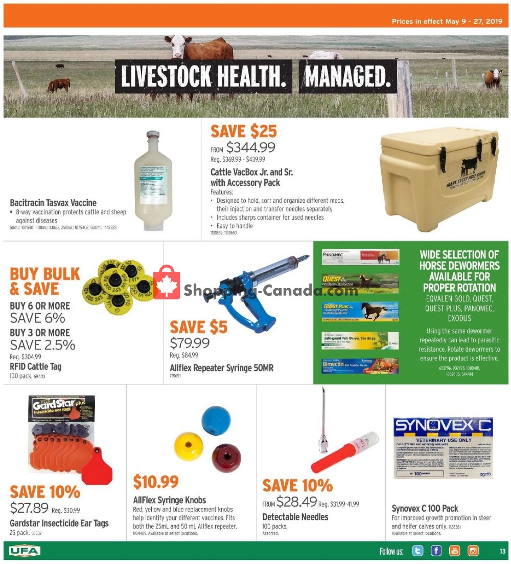 United Farmers Of Alberta flyer from Thursday May 9, 2019 to Monday May 27, 2019 - page 14