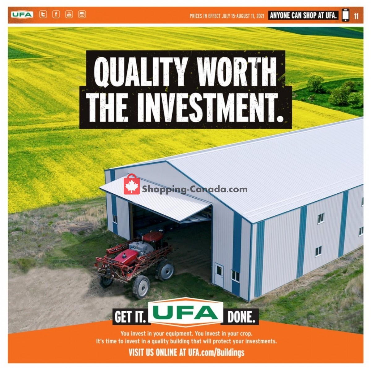 United Farmers Of Alberta flyer from Thursday July 15, 2021 to Wednesday August 11, 2021 - page 13
