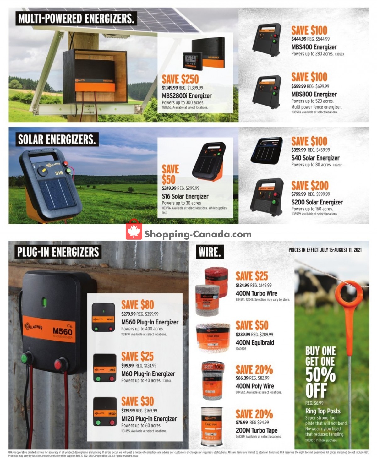 United Farmers Of Alberta flyer from Thursday July 15, 2021 to Wednesday August 11, 2021 - page 3