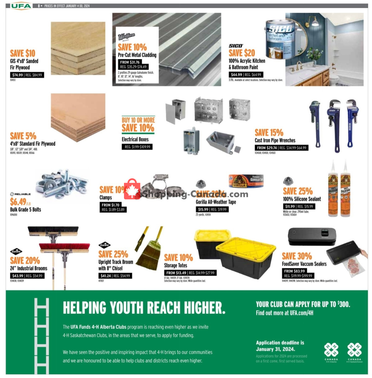 United Farmers Of Alberta flyer from Thursday January 4, 2024 to Tuesday January 30, 2024 - page 10