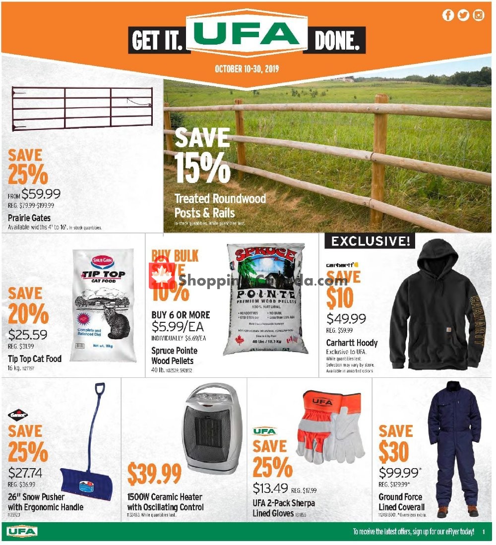 United Farmers Of Alberta flyer from Thursday October 10, 2019 to Wednesday October 30, 2019 - page 1
