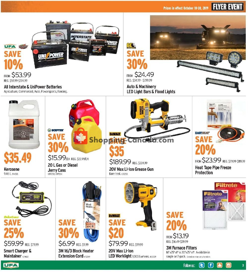 United Farmers Of Alberta flyer from Thursday October 10, 2019 to Wednesday October 30, 2019 - page 3