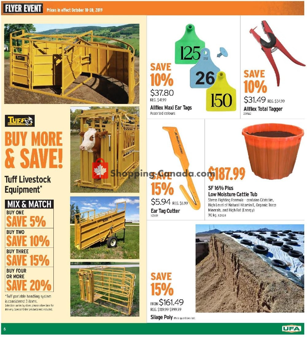 United Farmers Of Alberta flyer from Thursday October 10, 2019 to Wednesday October 30, 2019 - page 6