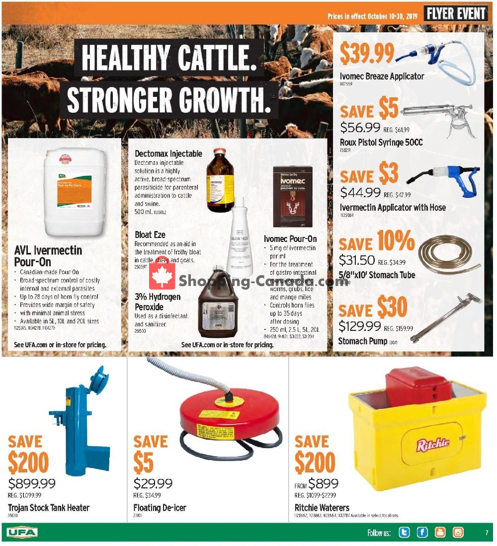 United Farmers Of Alberta flyer from Thursday October 10, 2019 to Wednesday October 30, 2019 - page 7