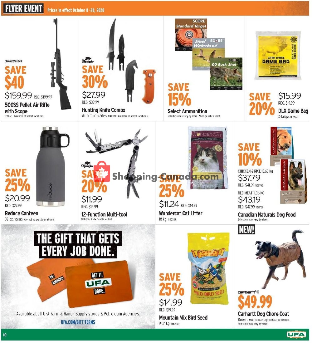United Farmers Of Alberta flyer from Thursday October 8, 2020 to Wednesday October 28, 2020 - page 10