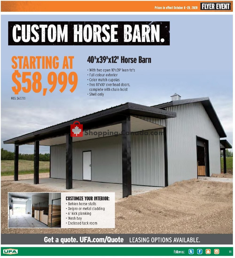 United Farmers Of Alberta flyer from Thursday October 8, 2020 to Wednesday October 28, 2020 - page 11