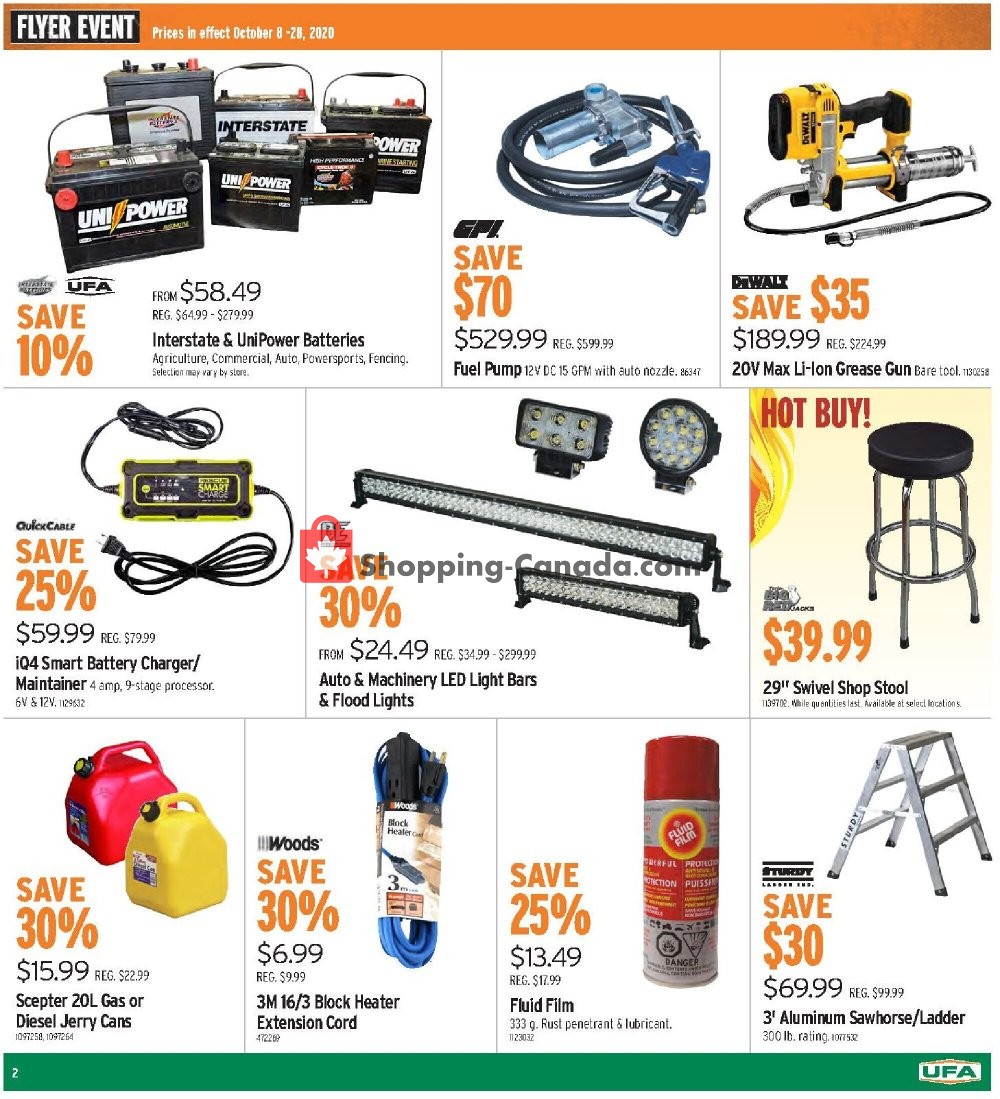 United Farmers Of Alberta flyer from Thursday October 8, 2020 to Wednesday October 28, 2020 - page 2