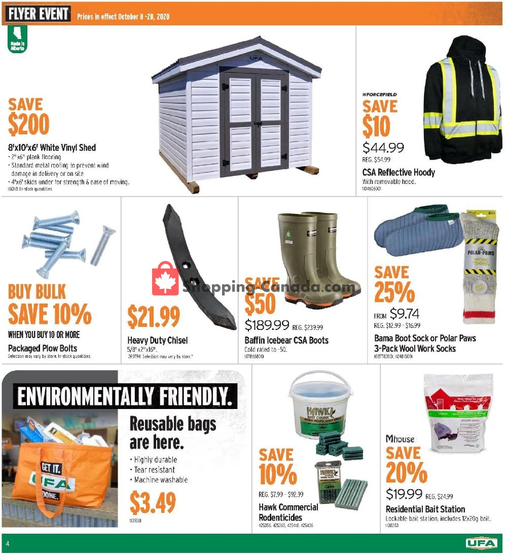 United Farmers Of Alberta flyer from Thursday October 8, 2020 to Wednesday October 28, 2020 - page 4