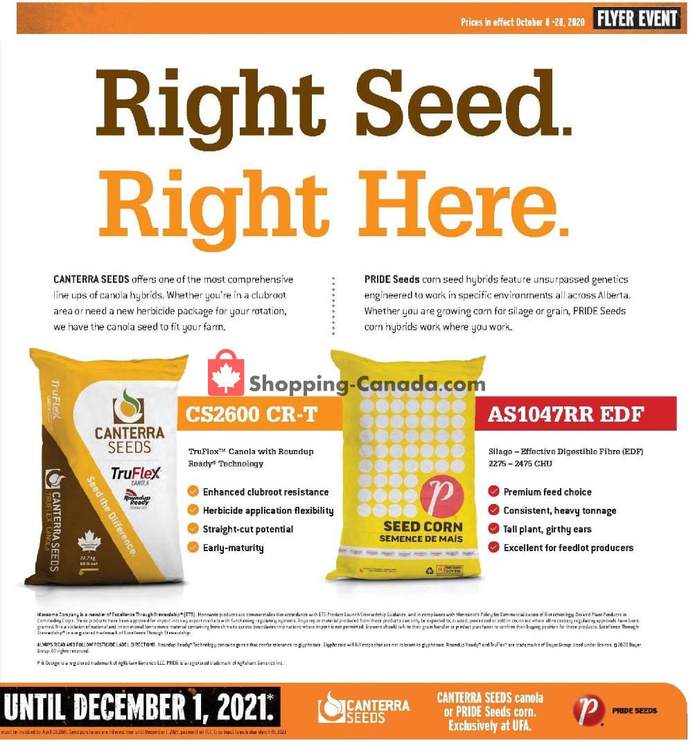 United Farmers Of Alberta flyer from Thursday October 8, 2020 to Wednesday October 28, 2020 - page 7