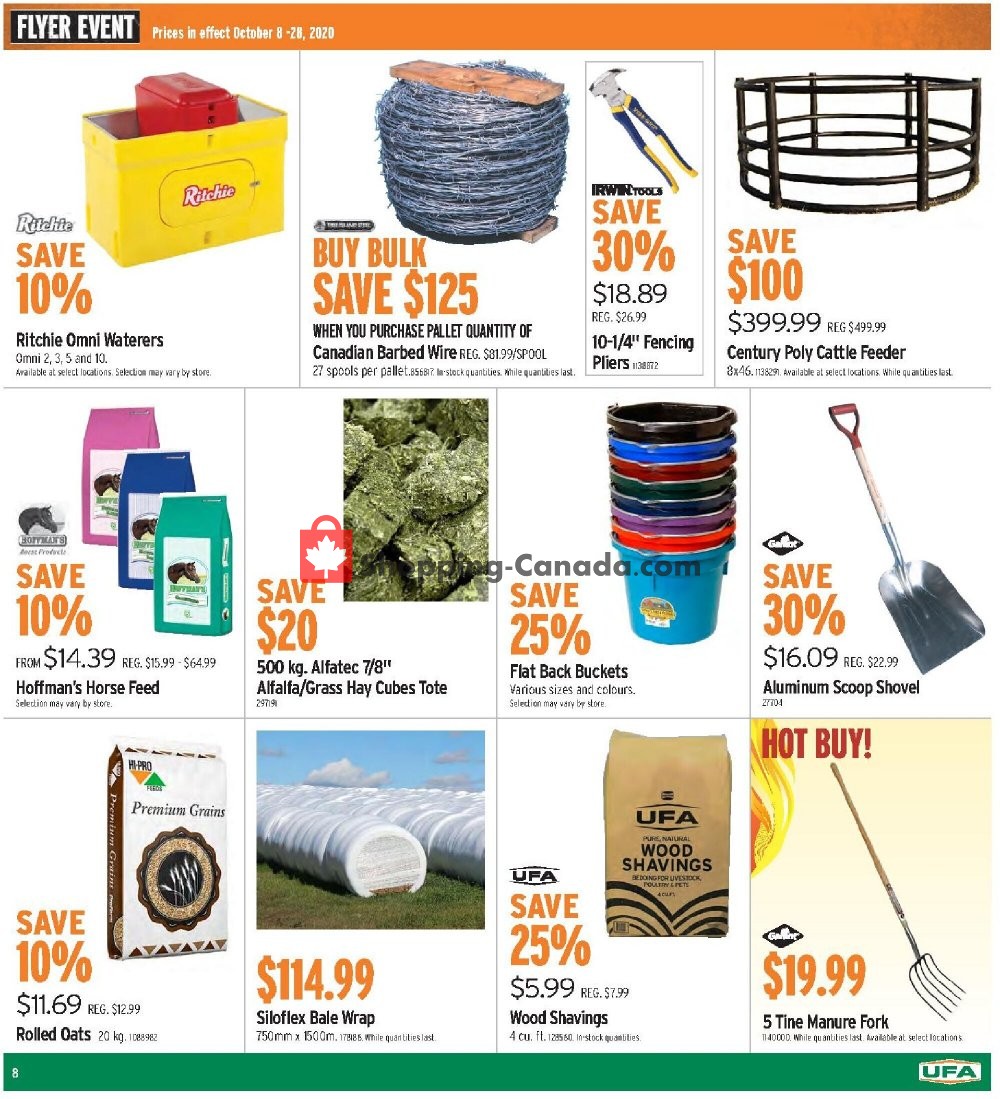United Farmers Of Alberta flyer from Thursday October 8, 2020 to Wednesday October 28, 2020 - page 8
