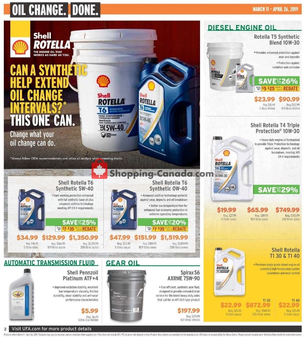 United Farmers Of Alberta flyer from Thursday April 11, 2019 to Friday April 26, 2019 - page 2