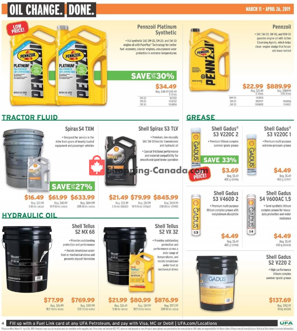 United Farmers Of Alberta flyer from Thursday April 11, 2019 to Friday April 26, 2019 - page 4