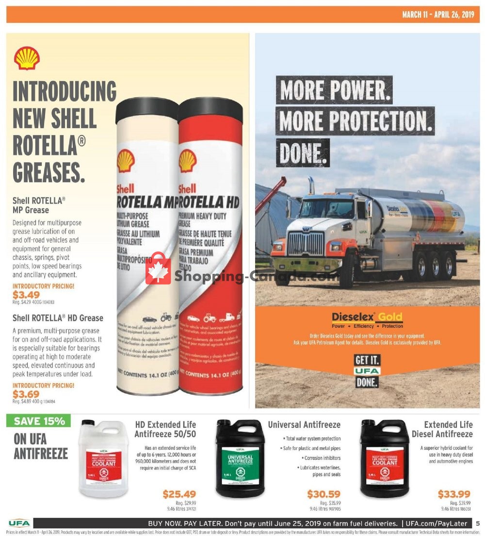 United Farmers Of Alberta flyer from Thursday April 11, 2019 to Friday April 26, 2019 - page 5