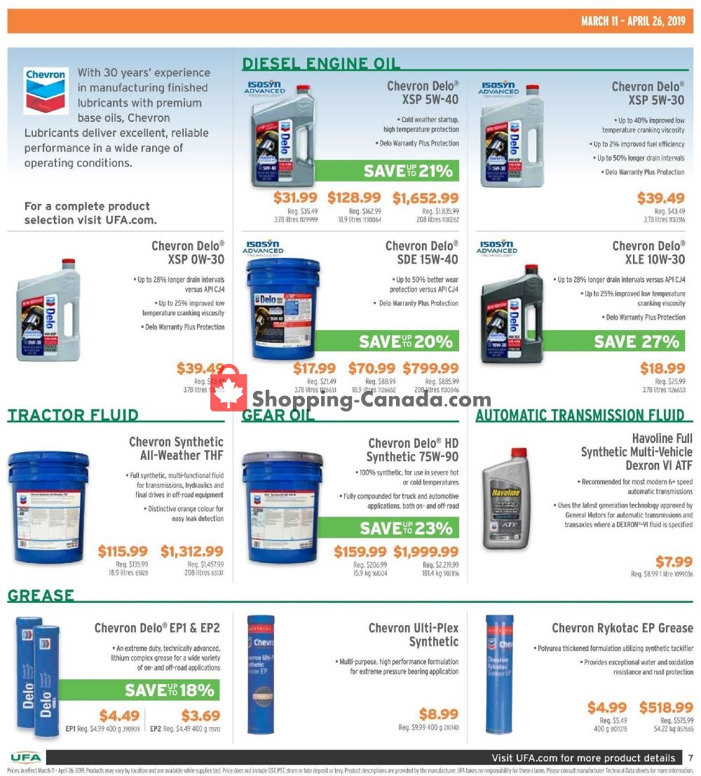 United Farmers Of Alberta flyer from Thursday April 11, 2019 to Friday April 26, 2019 - page 7